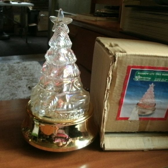 None Accents Vintage Glass Musical Christmas Tree Lights Up Poshmark